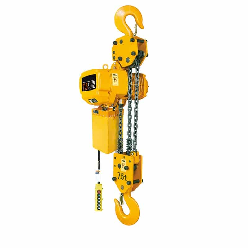 7.5 Ton Three Chain Electric Chain Hoist - Hook Suspension