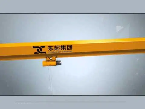 Single Girder Overhead Crane Running Animation