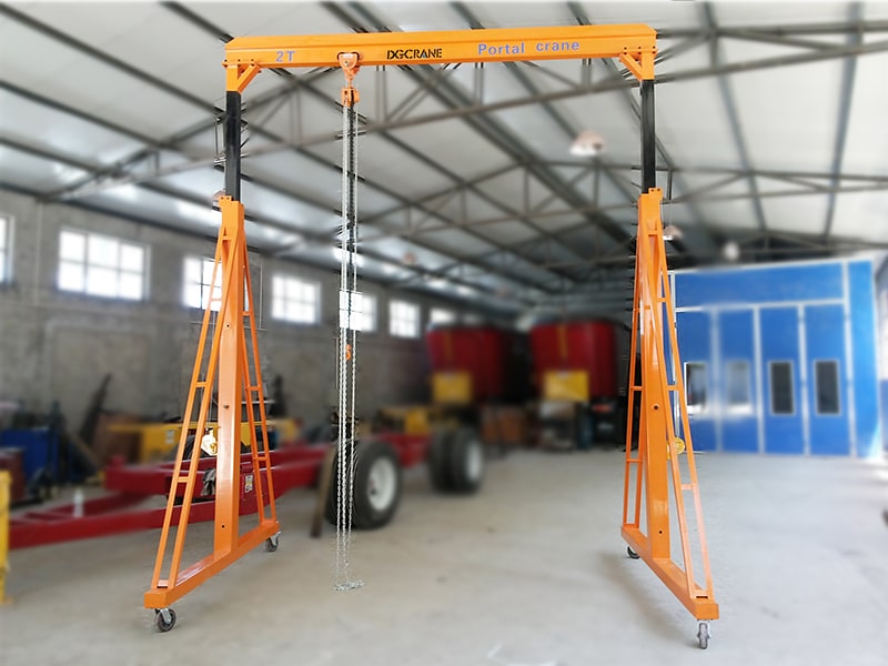 2 ton adjustable portable manual gantry cranes