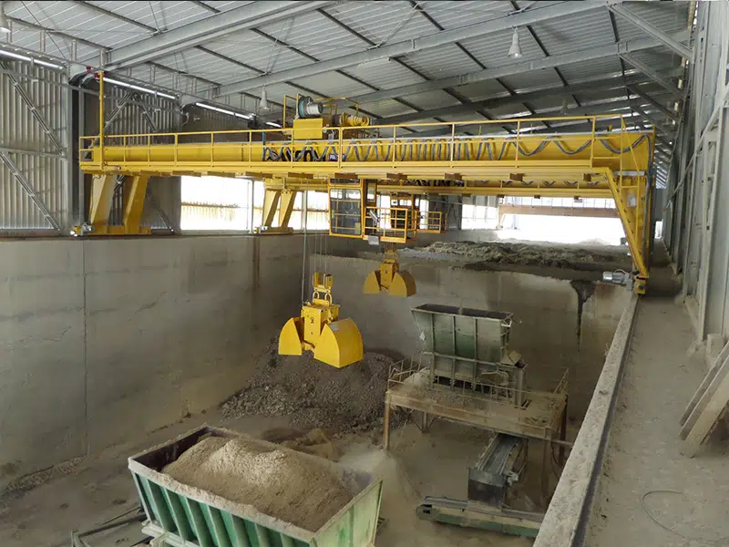 clamshell grab overhead crane