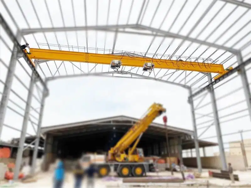 double hook single girder bridge crane installation