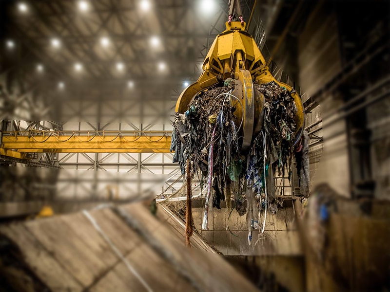 grab cranes for waste to energy