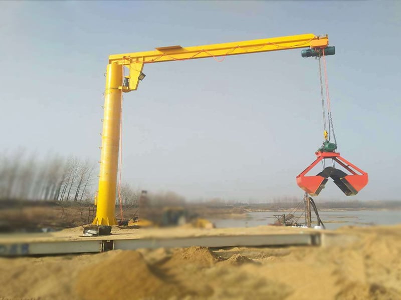 jib crane grab for sand quarry