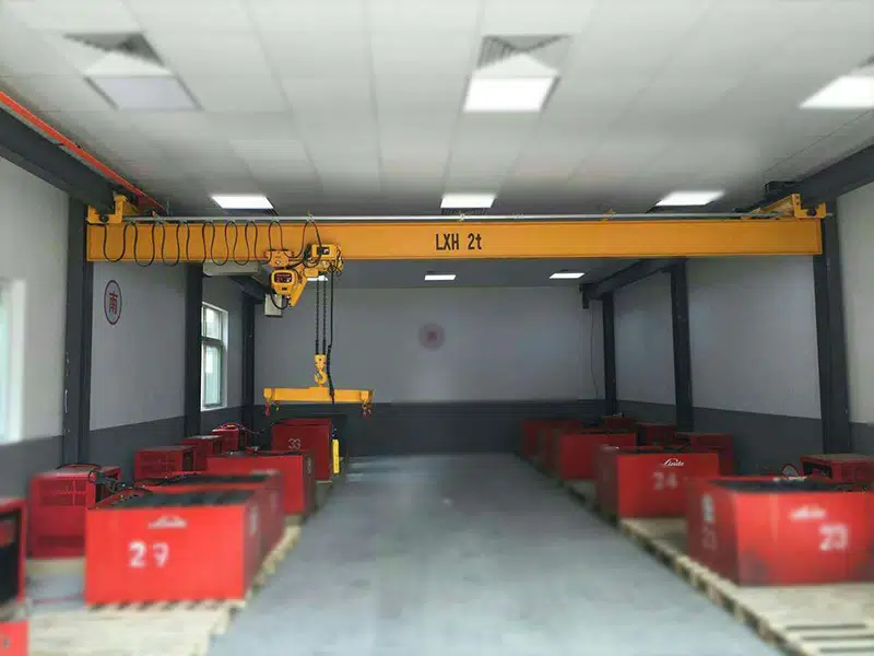 under running bridge crane for warehouse