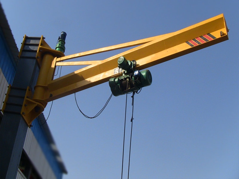 wall mounted jib crane with wire rope hoist
